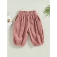 thumbnail image 3 of Blotona Kids Baby Harem Pants Solid Color Hip Hop Style Elastic Loose Casual Bloomers for Toddler Boys Girls, 3 of 9