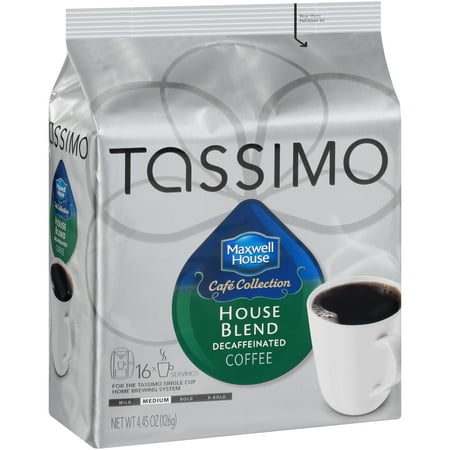 Tassimo Maxwell House Caf © Collection House Blend Decaffeinated Coffee T Discs 16 ct Bag