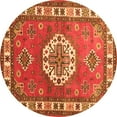 thumbnail image 1 of Ahgly Company Indoor Round Medallion Orange Traditional Area Rugs, 4' Round, 1 of 1