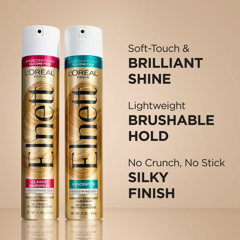 L oreal Paris Elnett Satin Extra Strong Hold Unscented Hairspray 11 oz