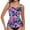 Colorful Leaves, variant on RELLECIGA Women's Tankini Top Plus Size Swimsuit for Women V Neck Twisted Tummy Control Ruched Bathing Suits