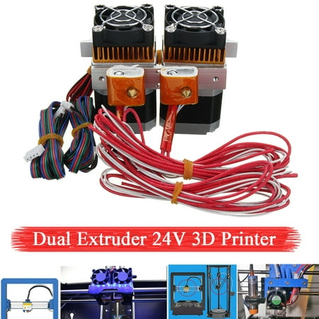 24V MK8 Upgrade 3D Print Head Kit 1.75mm Filament Extra Nozzle 0.4MM Feed Inlet Diameter Extruder For Prusa i3 3D