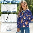 thumbnail image 5 of FUIALDOLG Zip Up Hoodie for Girls Kids Cartoon Gingerbread Man Print Oversized Long Sleeve Sweatshirt Jacket with Pockets Winter Warm Clother 14-16 Years, 5 of 6