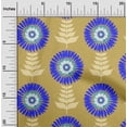 thumbnail image 2 of oneOone Georgette Viscose Olive Green Fabric Asian Block Floral Sewing Craft Projects Fabric Prints By Yard 42 Inch Wide, 2 of 4