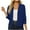 Blue, variant on DDAPJ pyju Women's 3/4 Sleeve Open Front Cropped Cardigan Basic Solid Shrugs Lightweight Soft Knit Sweater Jacket Clearance Sales Today Gray L