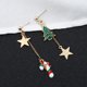thumbnail image 5 of Festival temático de Navidad, pendientes de árbol de muñeco de nieve de dibujos animados, dijes de joyería, regalo de Navidad Árbol de Navidad Yuyangstore Pendiente de cadena asimétrica, 5 of 8