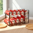 thumbnail image 3 of stusgo 2 Pcs Simple Houseware Can Organizer,Stackable Beverage Soda Can Dispenser Organizer Rack, Black, 3 of 7