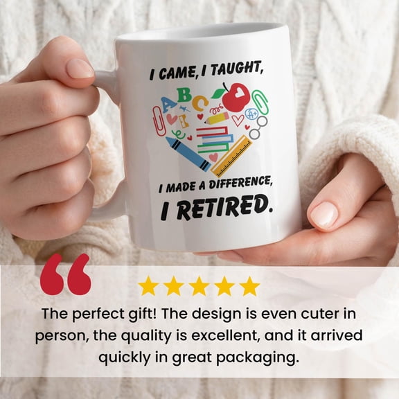 ChaChaCoo Teacher Retirement Gift For Teacher Appreciation Mug For Her, Teacher Mug For Retired Teacher End Of Year Summer Break Teacher Gift For Her