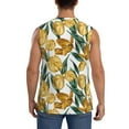 thumbnail image 4 of Goofa Yellow Tulips Printed Men's Sleeveless T-Shirt - Athletic Gym Workout Tank Top for Men - Moisture-Wicking, UPF 30+ Quick-Dry Muscle Tee-Small, 4 of 8