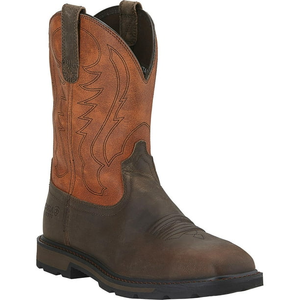 square toe steel toe work boots