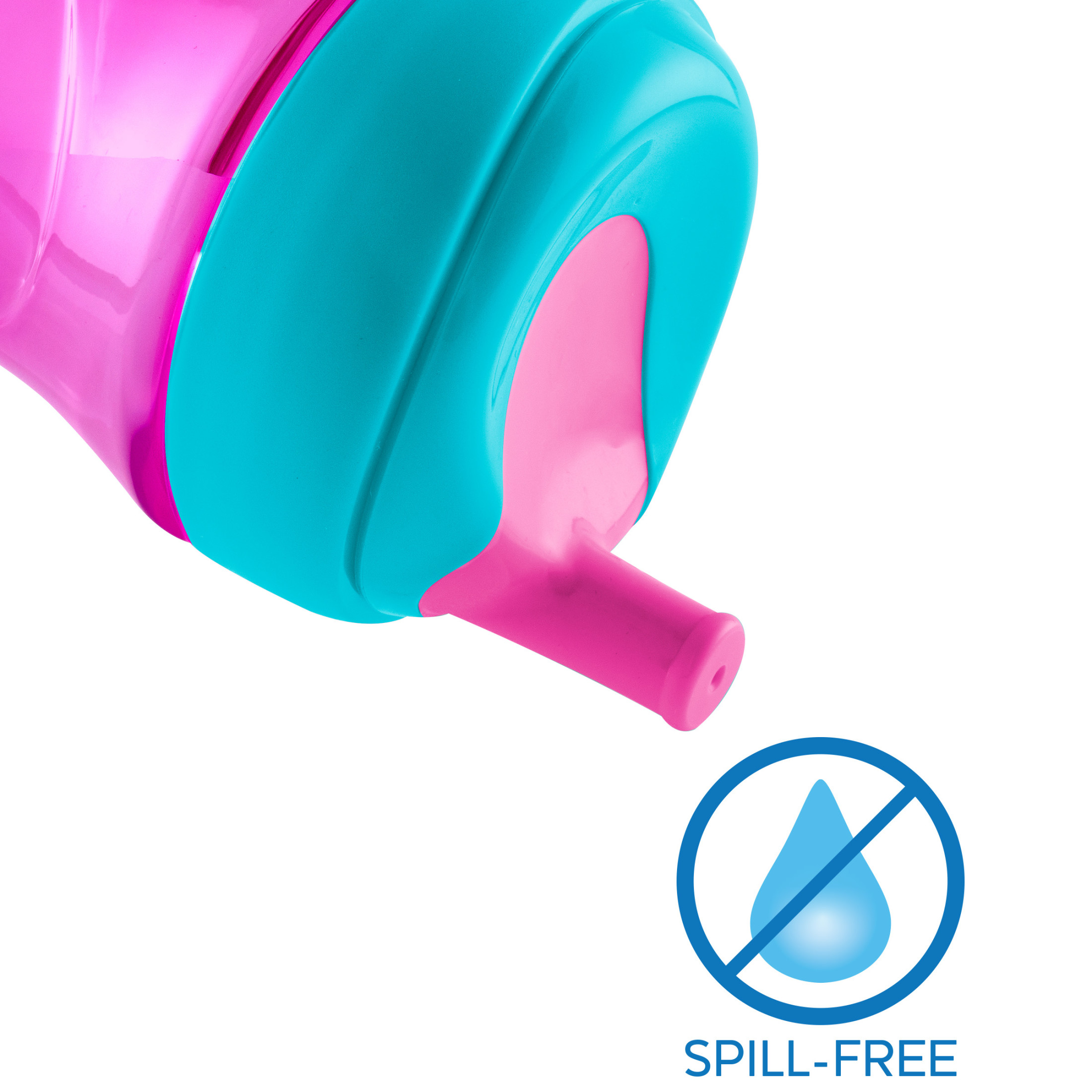Chicco Sport Spout Trainer Sippy Cup Pink/Purple, 9m+ 9oz (2pk) - image 4 of 9