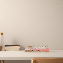 LULULION jumbo christmas train decor Wooden Train Pink 1Set