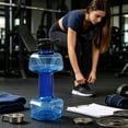 thumbnail image 2 of LEHOZIHEQ Dumbbell Shape Water Bottle, Portable Weight Water Bottles, Dumbbells Travel Cup, Eco-Friendly Cup for Gym, Yoga, Running, Outdoors, Cycling, and Camping, 2 of 7