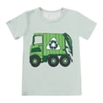 thumbnail image 3 of Bainana 2 Pieces Summer Outfit Set For Toddler Boys Cartoon Car Print Short Sleeve Crew Neck Tops And Shorts Set Comfortable Fashion Little Boys School Playwear Size 7-8 Years, 3 of 4