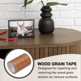 thumbnail image 4 of Uxcell Wood Grain Tape, Self-Adhesive Wood Texture Repair Tape Realistic Wooden Effect Patch for Furniture Cabinets Floor Walls Orange Oak 3.1" x 15 Ft, 4 of 6