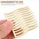 thumbnail image 4 of Peine de 4 dientes para el cabello, peines laterales flexibles, peines de metal para velo de boda., 4 of 5