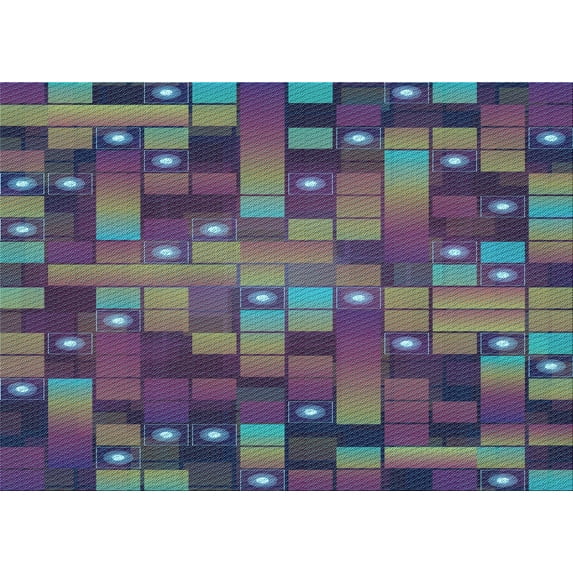Ahgly Company Indoor Rectangle Patterned Purple Jam Purple Area Rugs, 6' x 9'
