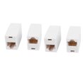 thumbnail image 1 of sourcingmap® acoplador Conector del cable de red RJ45 4pcs 8P8C F/F adaptador extensor Joiner blanco Unique Bargains conectores biconicos de fibra optica, 1 of 2
