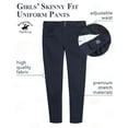 thumbnail image 2 of Beverly Hills Polo Club Girls' School Uniform Pants - 2 Pack Stretch Skinny Fit Khaki Pants (4-16), 2 of 7