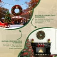 thumbnail image 4 of 2 Pack 12 inch Metal Wreath Frame Wire Wreath Frame Round Wire Wreath Frames Green Dark for Christmas New Year Party Green Ring DIY Crafts Supplies, 4 of 9