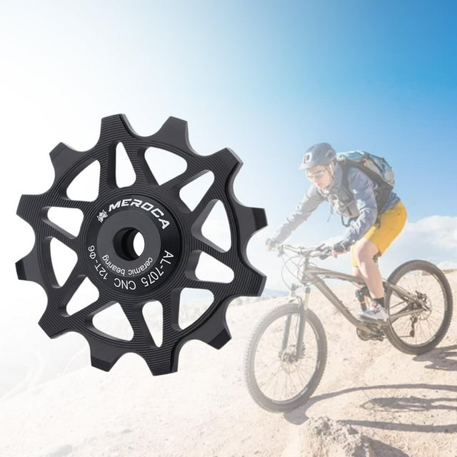 Polea de cerámica shamjiam para bicicleta de carretera desviador trasero 12T negro