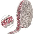 thumbnail image 1 of Cinta de diamantes de imitación de 2 yardas con purpurina y fijación en caliente, cinta de diamantes de imitación rosa para tartas de boda, cumpleaños, manualidades y decoraciones., 1 of 7