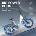 thumbnail image 4 of EKXBIKE Ebike for Adults, 1000W 15.6Ah 48V 30mph Mountain Bike , 20'' Fat Tire Electric Bicycle UL2849, 4 of 8