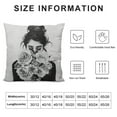 thumbnail image 5 of ONETECH Couch Bed Decorative Pillow Covers Black White Throw Pillow Covers Fashion Girls Bling Perfume Eyelashes High Heels Sayings Gray Flowers Cute Accent Pillow Covers (Black White), 5 of 5