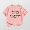 thumbnail image 2 of THDHVS Boys Summer T-shirts,Toddler Casual Tops,Kid's Mother's Day Print Round Neck Short Sleeve Loose Casual T-shirt for Outerwear Short Sleeve Round Neck Top/shirt Pink 6-7 Years, 2 of 5
