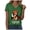 Green, variant on Womens Summer Tops Casual V Neck Rooster Funny Chicken Graphic Short Sleeve Loose Fit T Shirts