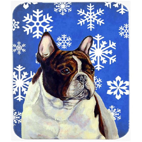 Carolines Treasures French Bulldog Winter Snowflakes Holiday Mouse Pad