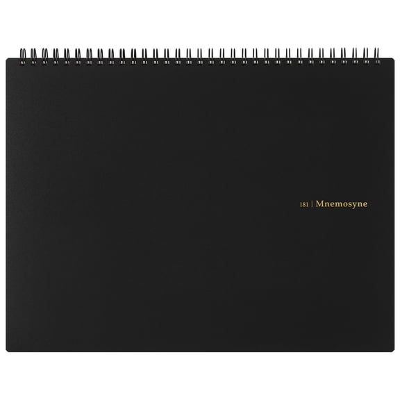 Maruman Mnemosyne Notebook - Black, A4, Blank