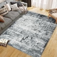 thumbnail image 2 of 8'x10' Washable Area Rug, Non Slip Abstract Rugs, Soft Faux Wool Living Room Rug, Low Pile Rugs for Living Room Bedroom Dining Room, Grey, 2 of 7