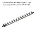 thumbnail image 3 of Uxcell Stainless Steel Gravity Conveyor Roller Transmission Galvanized End Silver 1.5"x20", 3 of 5