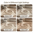 thumbnail image 7 of ODIKA Round Dining Abstract Painterly Motif Interlocking Veins Table Non-Slip Chair-Friendly for Room, Large Office, Lounge, 7 of 7