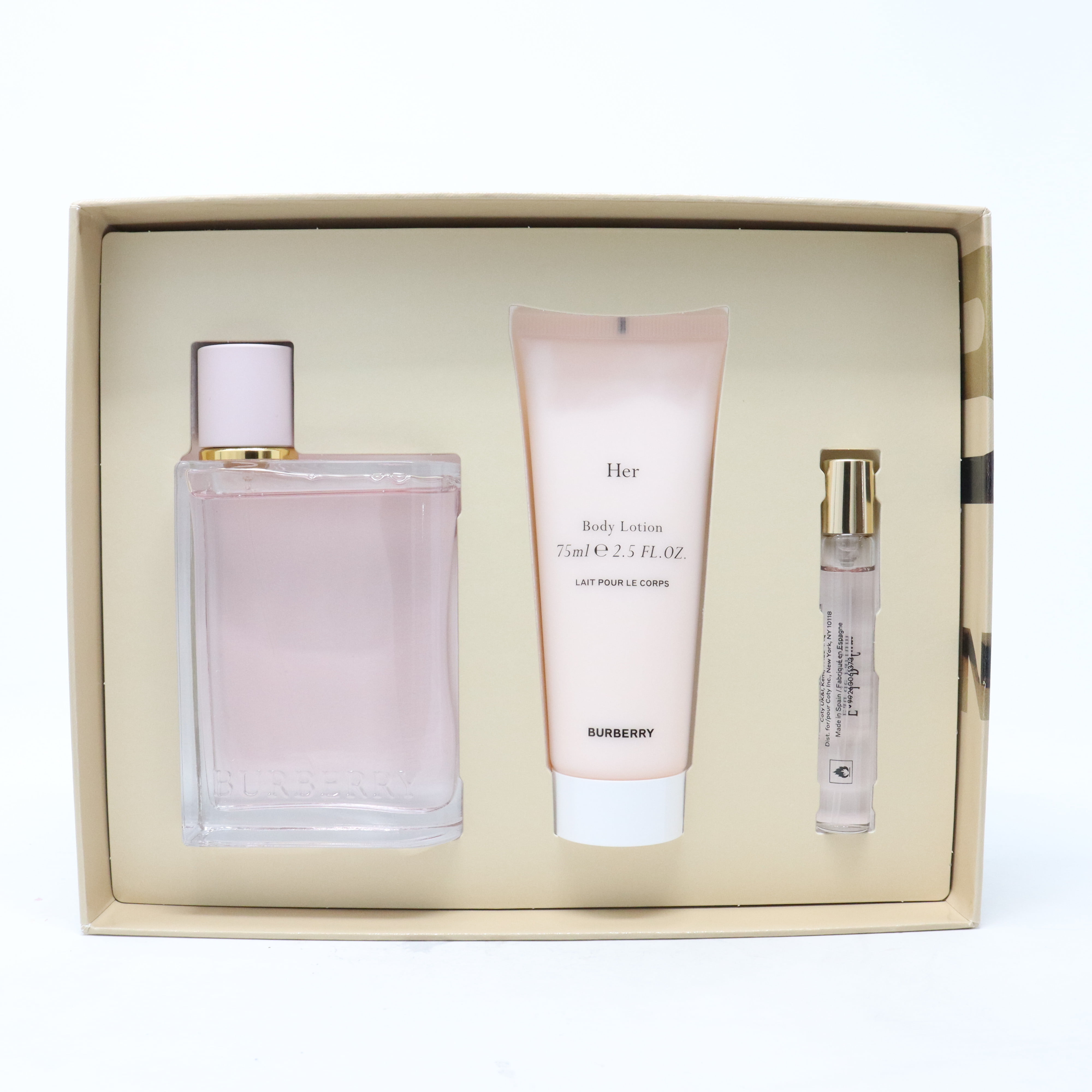 Burberry Her Eau De Parfum 3-Pcs Set / New With Box 