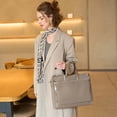 thumbnail image 6 of URSOFINE Women's Waterproof Laptop Tote Bag 16 Inch - Lightweight Nylon Work Briefcase with Luggage Strap & Multi-Compartment Organizer for Daily Commute & Travel, Khaki, 6 of 7