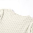 thumbnail image 4 of SELONE Thermal Underwear for Women Cabled Fleece Undershirt Crewneck Long Sleeve Pullover Soild Tight Home Clothes White, 4 of 8