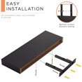 thumbnail image 3 of Sorbus 1.5 in x 16.25 in Black Floating Shelf Set 2 Pack, 3 of 7