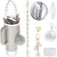 thumbnail image 1 of wonima44 40oz Tumbler Accessories for Stanley Quencher Protour Set Including Leak Proof Flip Straw Lid, Water Bottle Handle Strap, Silicone Cup Boot, Charms for Stanley Cup Accessories (White), 1 of 1