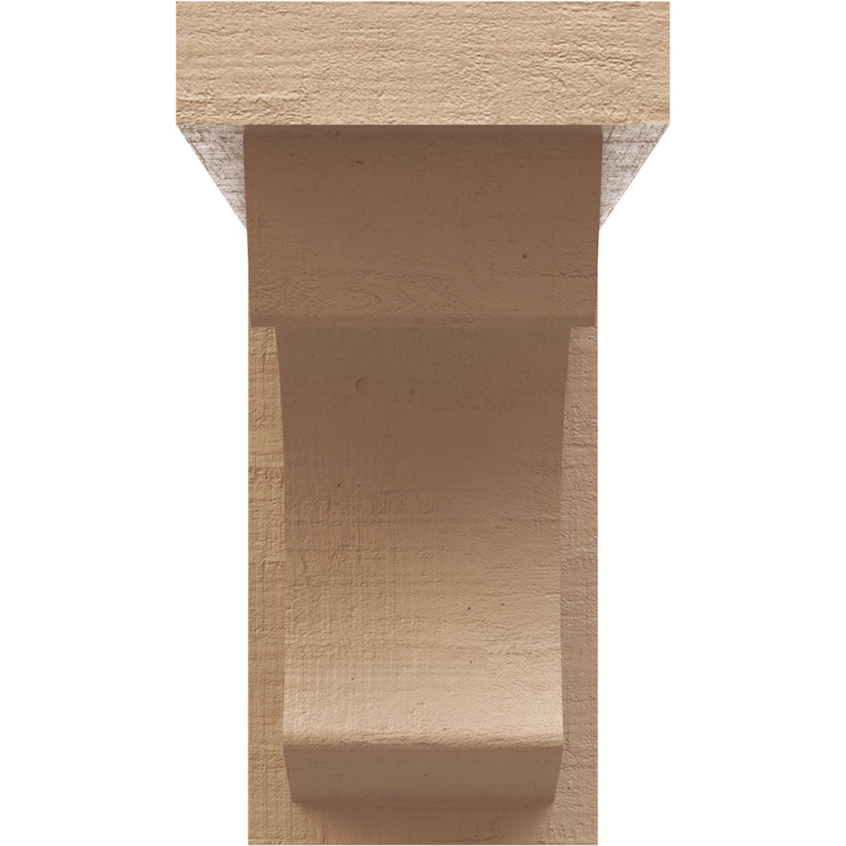 4"W x 8"D x 8"H Classic Emerson Rough Cedar Woodgrain TimberThane Corbel, Primed Tan