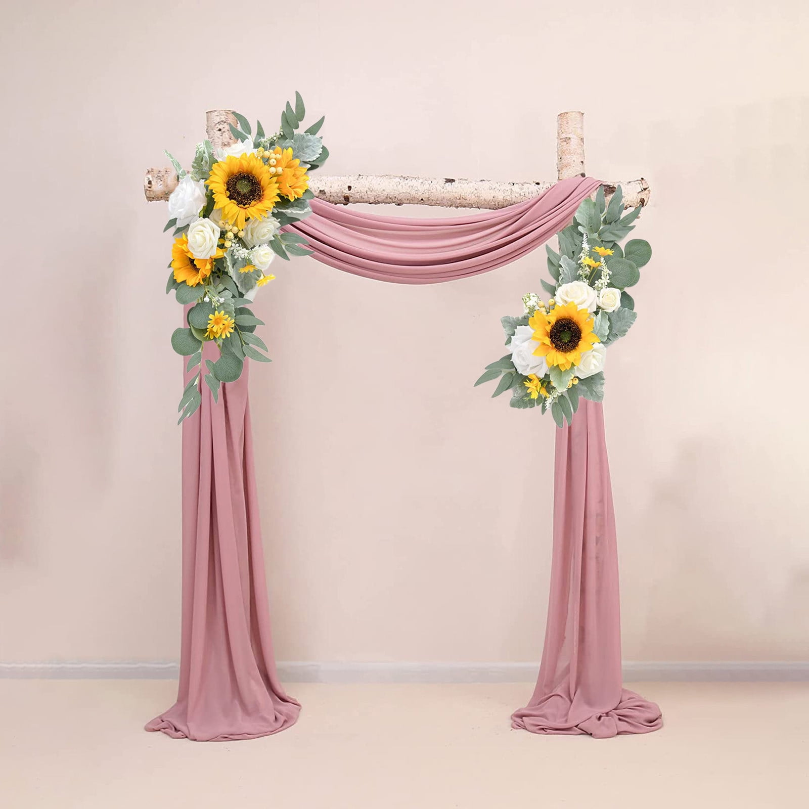 Roiihwy Artificial Flowers for Outdoor 19.68X9.84X3.14 Inches, Artificial Plants & Flowers Be Suited to Banquet, Party, Reception Entrance Wedding Arch and Background Decoration