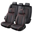 thumbnail image 2 of Car Seat Covers Full Set Fit for Kia Sportage 2005-2024, Premium Faux Leather Seat Protectors, Breathable, Waterproof & Anti-Slip Full Wrapping Edge Seat Covers (Black&Red, Full Set), 2 of 7