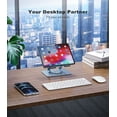 thumbnail image 2 of Tablet Stand for Desk, KEXIN Aluminum Adjustable Universal Tablet Holder - Compatible with iPad, 360°Swivel Base, Blue, 2 of 7