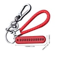 thumbnail image 2 of Maoww Car Key Keyring Anti-lost Car Phone Number Steel Buckle Keychain with Braided Rope, Red Rope, Silver Buckle, 2 of 7