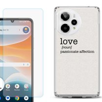 Phone Case for Cricket Icon Pro 2026, with Screen Protector, by OneToughShield - Dictionary/Love