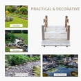 thumbnail image 4 of 5FT Wood Garden Bridge Outdoor Decorative Landscape Side Rails Backyard Moon Bridge Park Decor Natural Wood, 4 of 7