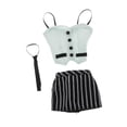thumbnail image 3 of 3 unids 1/6 figuras de acción femenina traje conjunto ropa muñeca, top, falda y , moda traje completo, para 12 pulgadas figura Cuerpo gris, 3 of 8