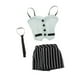 thumbnail image 3 of 3 unids 1/6 ropa femenina Hugo traje falda regalos Cosplay muñeca 12 pulgadas gris, 3 of 9