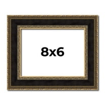 8x6 Frame Gold Antique Vintage Sold Wood Picture Frame | 1.75 Inch Moulding Width | Interior Frame
